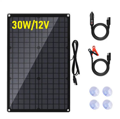 5W 太陽電池充電器 パネルキット 自動車用 モノ結晶型 ポータブル