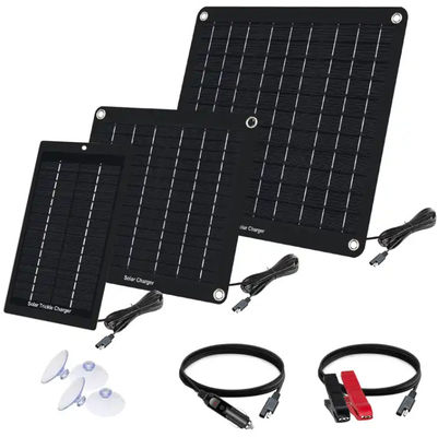 5W 太陽電池充電器 パネルキット 自動車用 モノ結晶型 ポータブル