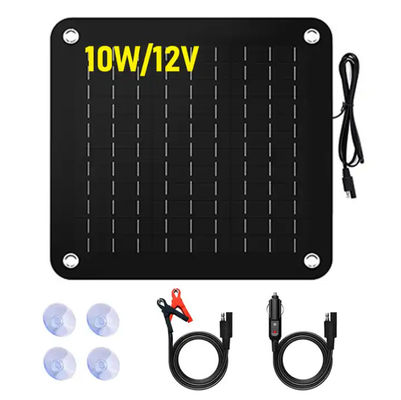 5W 太陽電池充電器 パネルキット 自動車用 モノ結晶型 ポータブル