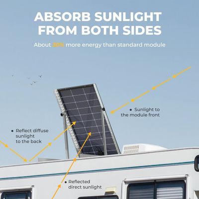 100ワットの硬い太陽光パネルセル モノクリスタリンモジュール 12ボルト 9BB