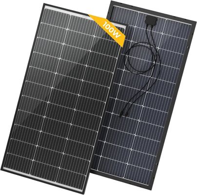 100ワットの硬い太陽光パネルセル モノクリスタリンモジュール 12ボルト 9BB