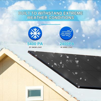400W PV モノ結晶型双面太陽光パネルキット 10BB