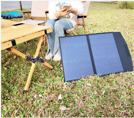 FT60 折りたたむ太陽光パネル 60w 充電器 毛布 黒色 IP65 防水