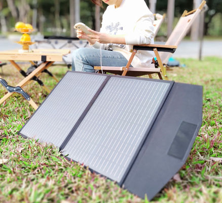 FT60 折りたたむ太陽光パネル 60w 充電器 毛布 黒色 IP65 防水
