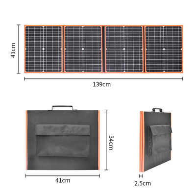 80W ポータブル ソーラー パネル 折りたたむ バックパック 軽量 充電器 屋外用