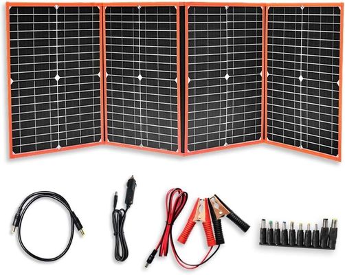80W ポータブル ソーラー パネル 折りたたむ バックパック 軽量 充電器 屋外用