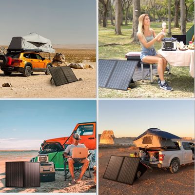 100Wオフグリッド折りたたむ太陽光充電器 キャンピング用のポータブル太陽光パネルキット