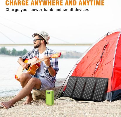 40Wポータブルソーラーパネル 屋外キャンプ・ハイキング用 15V直流電源