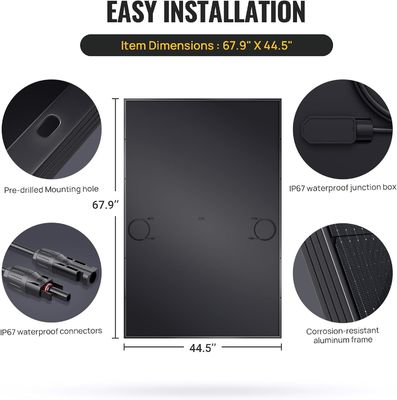 400W 10BB 軽量硬い太陽光パネル モノ太陽光モジュール OEM