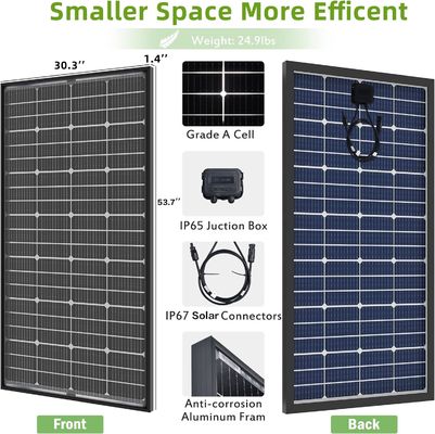 200W ソーラー モノ結晶 PV パネル モジュール 12V 10BB RV ホーム