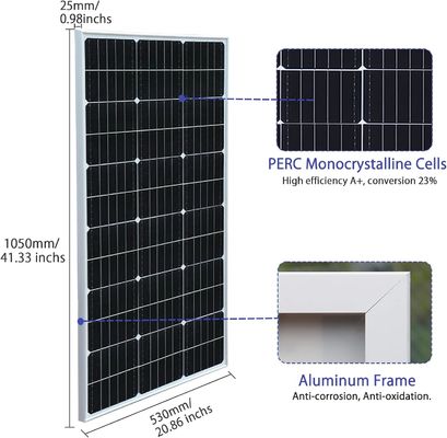 200ワット 24V 固い太陽光パネル モノクリスタリンモジュールオフグリッドシステム