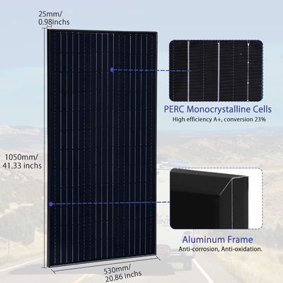 軽量200ワット単結晶太陽光パネル 太陽光発電モジュール