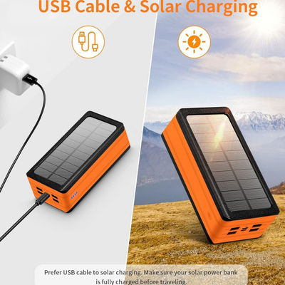 ワイヤレス 携帯 ソーラー バッテリー 携帯電話 充電器 50000mAh 電力