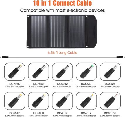 30W 折りたたむポータブル 太陽光パネル 充電キット 屋外キャンプ