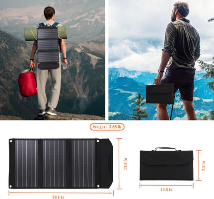 30W 折りたたむポータブル 太陽光パネル 充電キット 屋外キャンプ