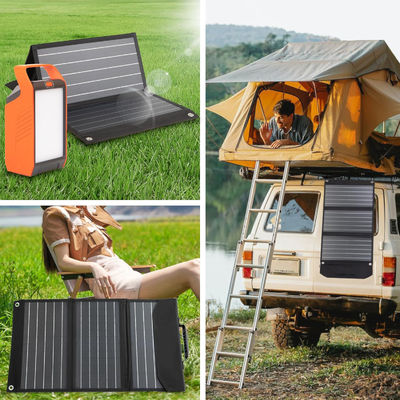 30W 折りたたむポータブル 太陽光パネル 充電キット 屋外キャンプ