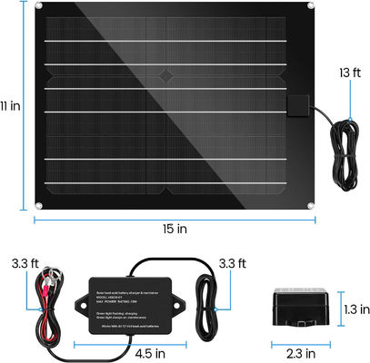 トリックル ソーラー 自動車 バッテリー メインテイナー 充電器 RV 15W 12V