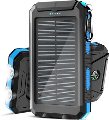 38800mAh 太陽光発電 USB パワーバンク 防水 露天キャンプ用
