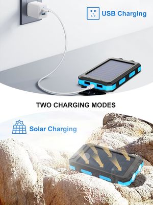 38800mAh 太陽光発電 USB パワーバンク 防水 露天キャンプ用