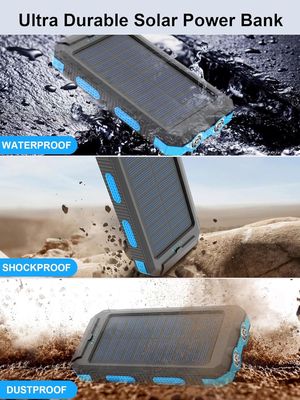 38800mAh 太陽光発電 USB パワーバンク 防水 露天キャンプ用