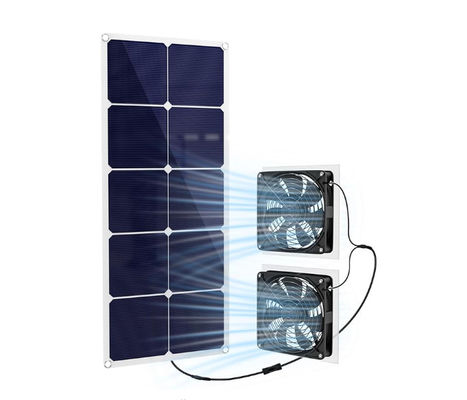 FTBM30 ソーラーパネル扇風機キット 30W 太陽光発電 ポータブル耐天候 IP65